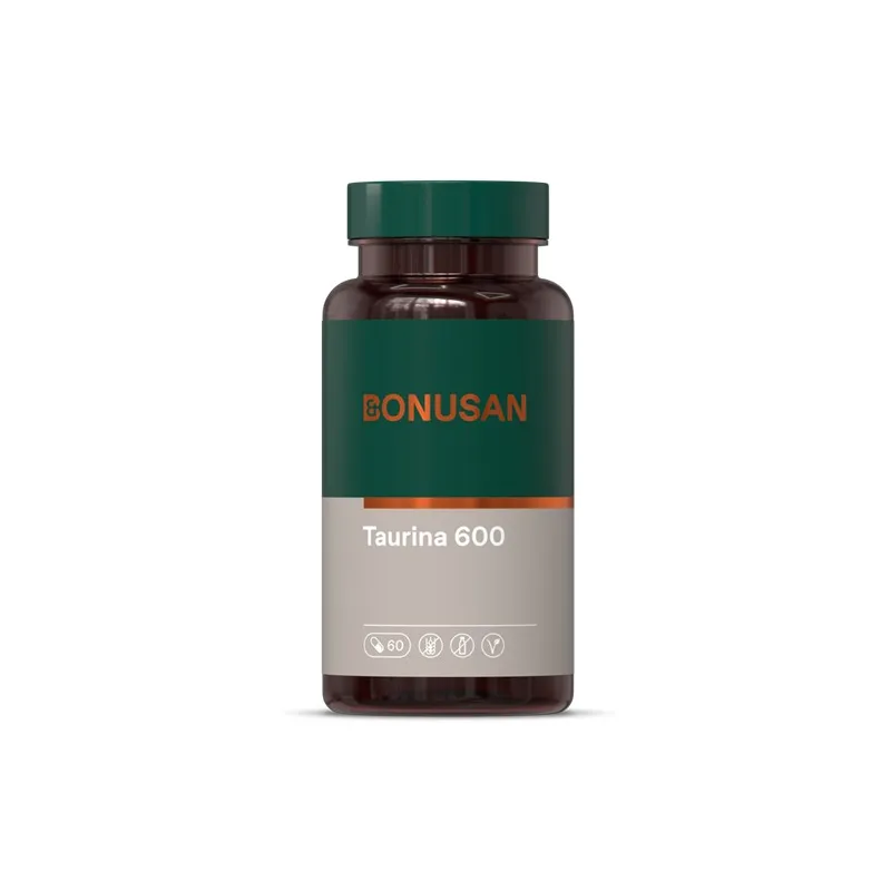 Taurina 600 mg 60 cápsulas, Bonusan