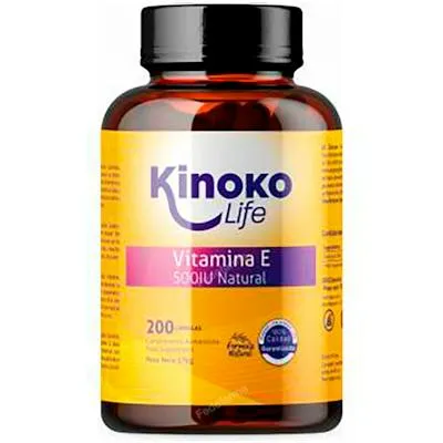 Vitamina e-500 iu 200 cápsulas, Kinoko Life