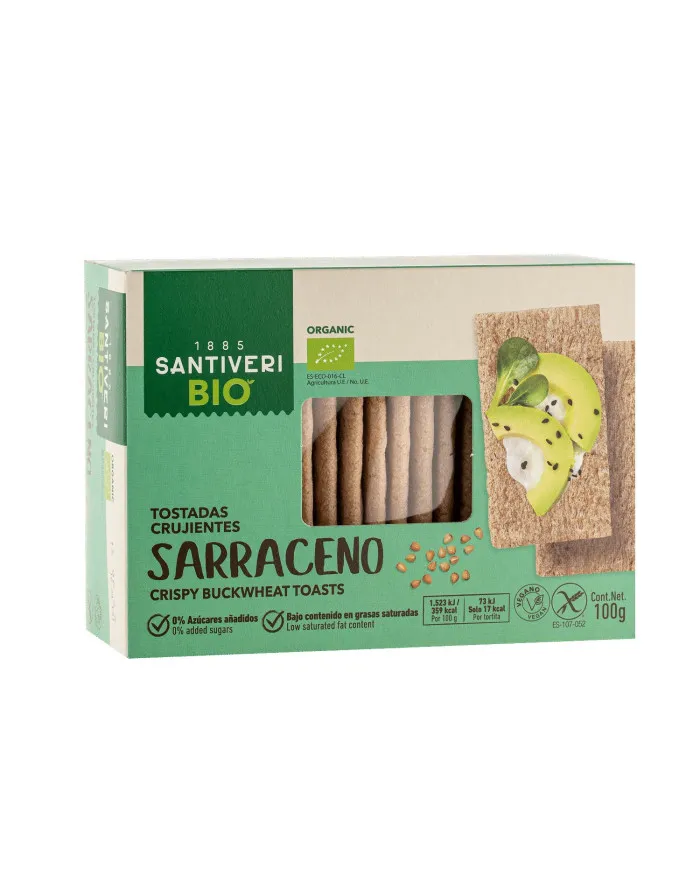 Tostadas trigo sarraceno BIO 100 g, Santiveri