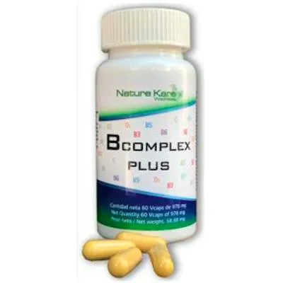 B complex plus 60 cápsulas vegetales, Nature Kare Wellness