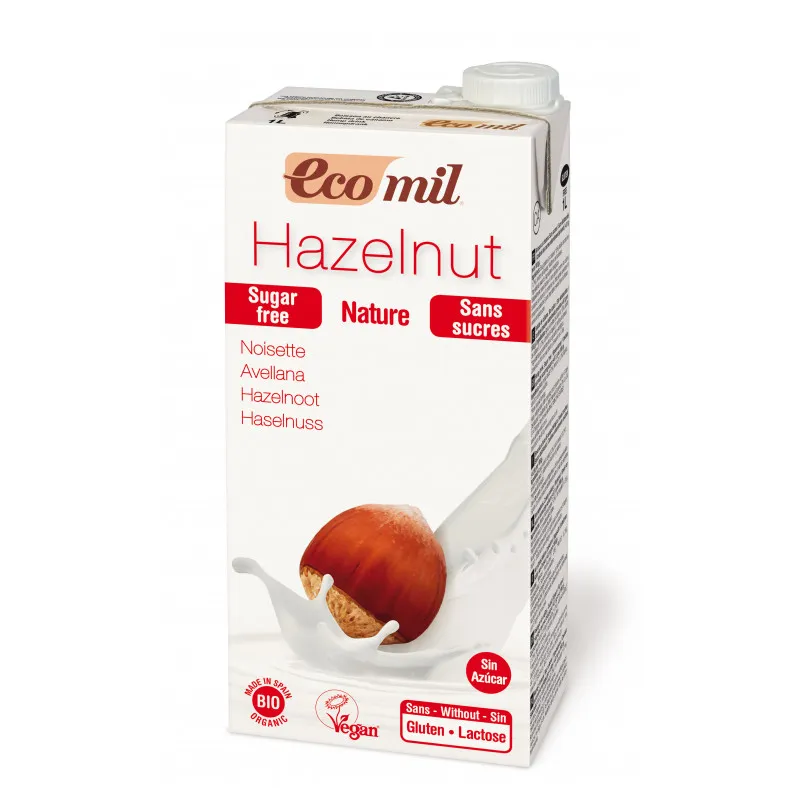 Avellana nature sin azúcar nutriops BIO 1 l, Ecomil
