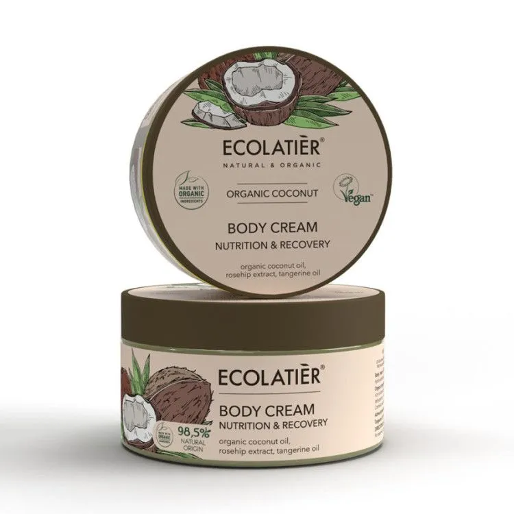 Crema Corporal Nutrición y Recuperación Coco BIO, Ecolatier