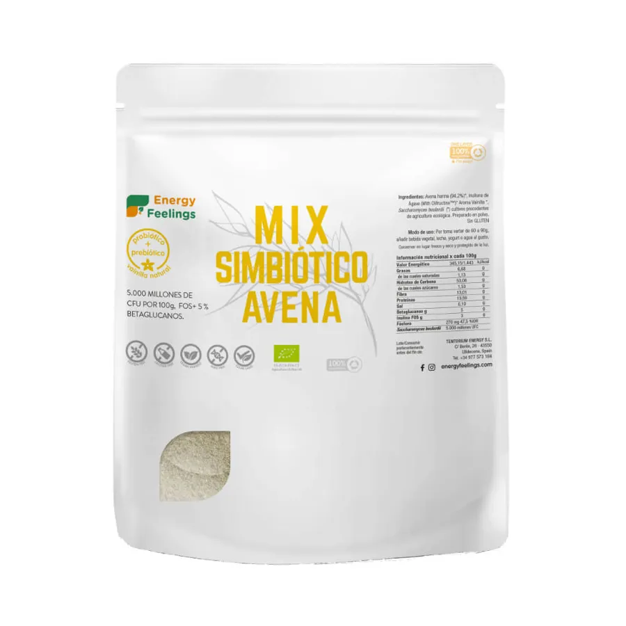 Mix Simbiotico De Avena sin gluten BIO 1 kg, Energy Feelings