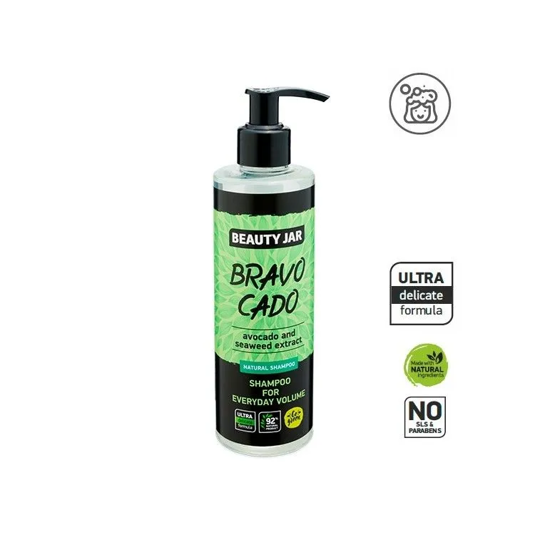 Champú volumen - Aguacate y extracto de algas, Beauty Jar