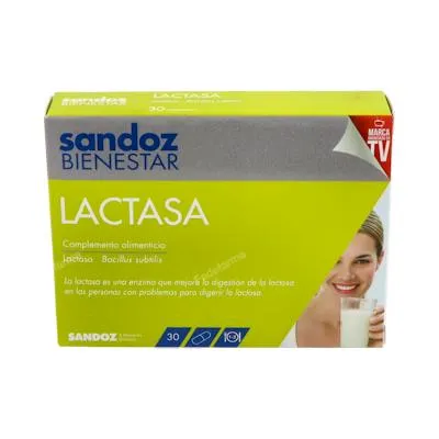 Lactasa 4500 30 cápsulas, Sandoz Bienestar