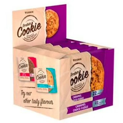 Protein cookie caramel choco fudge 12 x 90 g, Weider