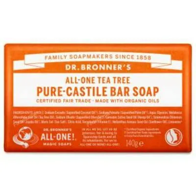 Jabón en pastilla árbol del té 140 g, Dr. Bronner´s