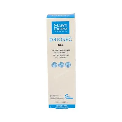 Driosec desodorante gel manos/pies 75 ml, Martiderm