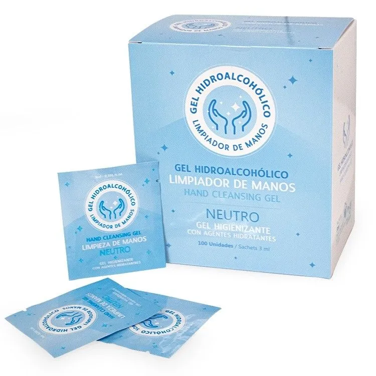 Sachet Monodosis Gel Hidroalcohólico 3 ml (Caja ) 100 uds., Essence & Soul