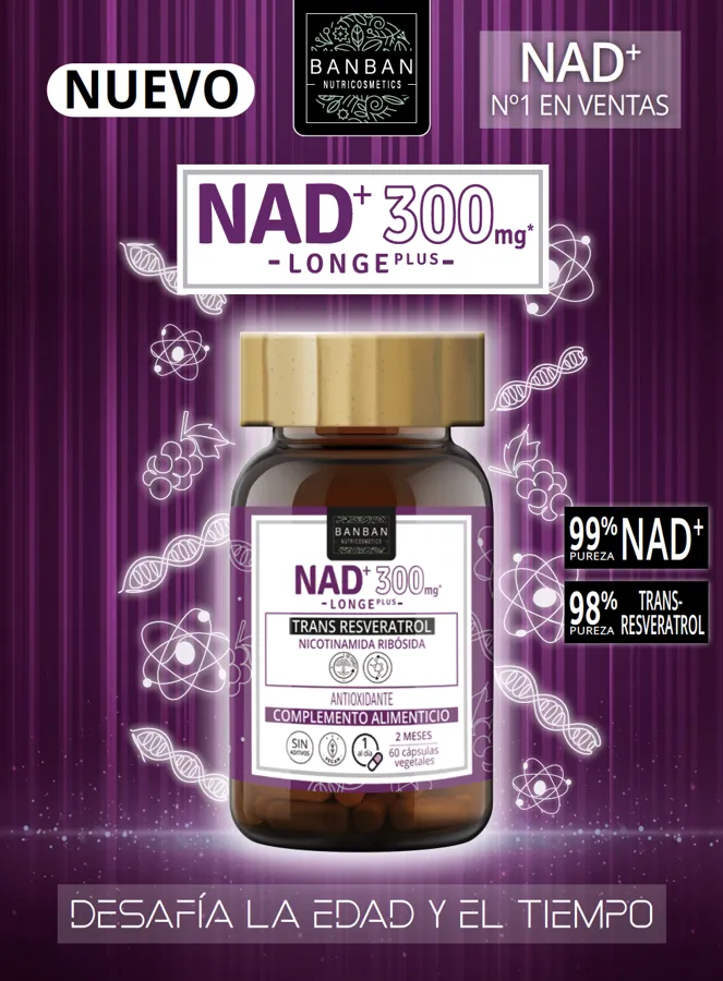 Nad+ 300 mg Longe Plus 60 cápsulas, Banban · imagen 2