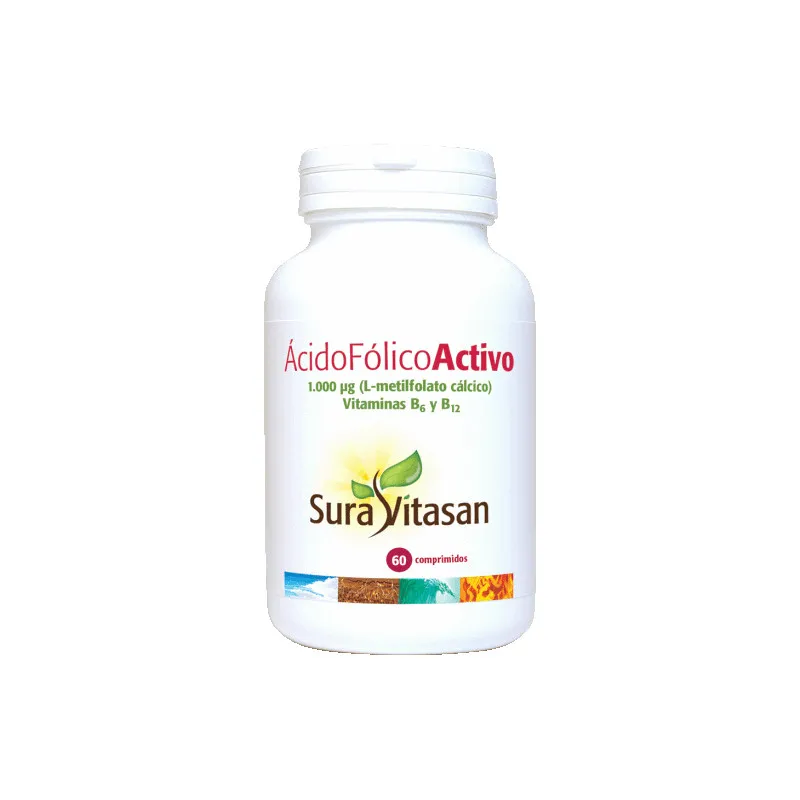 Ácido fólico activo sura 60 cápsulas, Sura Vitasan