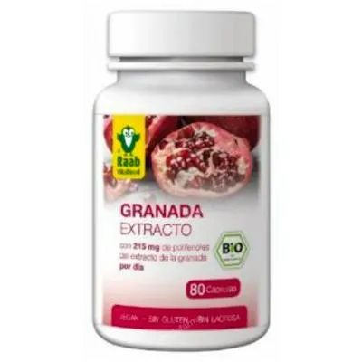 Granaatappel zonder gluten BIO 80 capsules, Raab Vitalfood