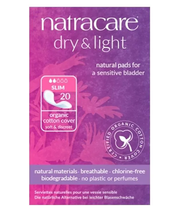 Compresa Incontinencia Dry&Light Fina 20 uds., Natracare
