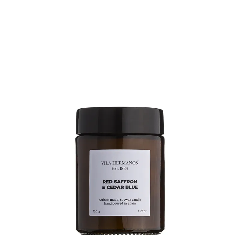 Red Saffron Cedar Blue Apothecary Jar 120 g, Vila Hermanos