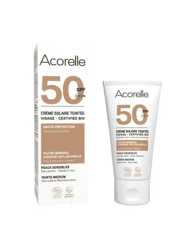 Crema facial color medio SPF 50, Acorelle