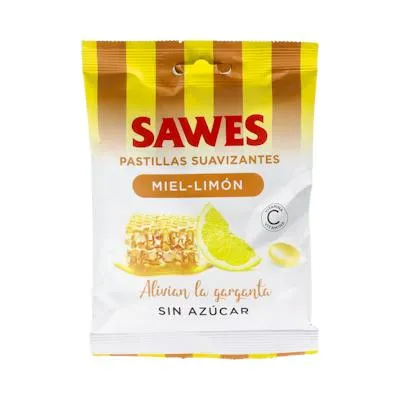 Pastillas balsam sin azúcar miel limón vit c 50 g, Sawes