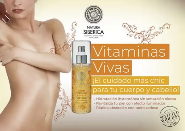 Cartel vitaminas vivas, Natura Siberica