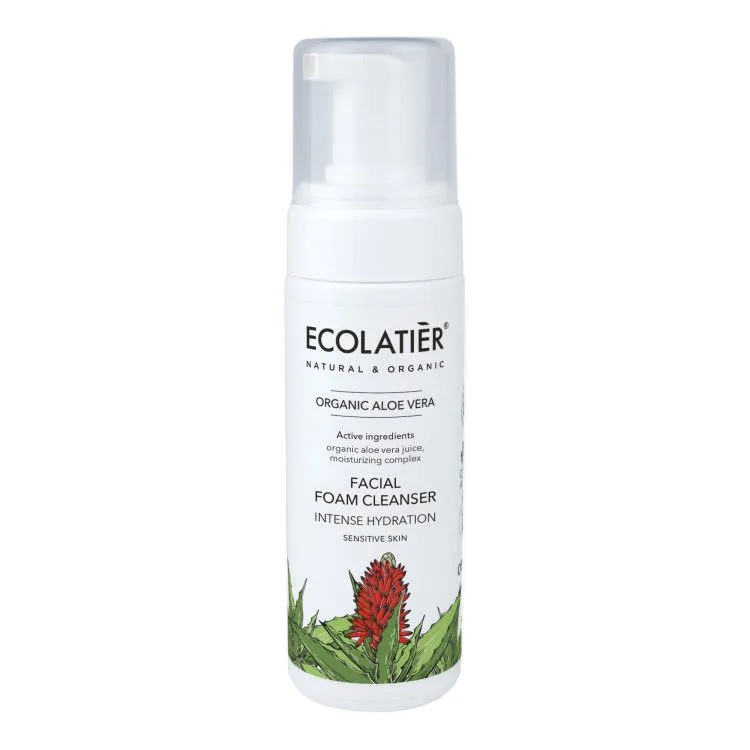 Espuma Limpiadora Facial Hidratación Intensa Aloe Vera BIO, Ecolatier