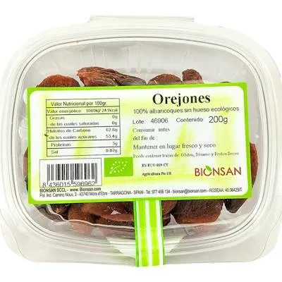 Orejones dulces 200 g, Bionsan
