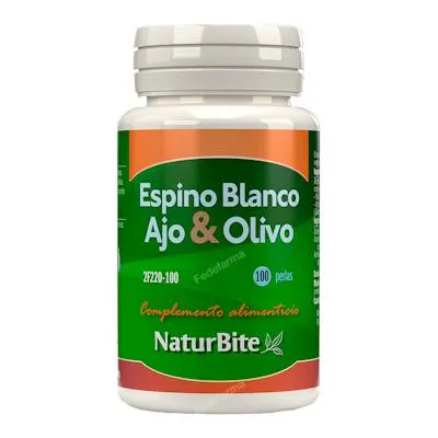 Espino blanco + ajo + olivo 100 perlas, Naturbite