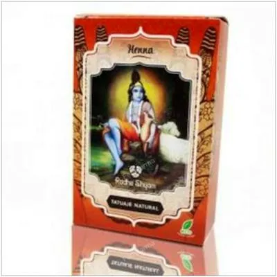 Henné poudre tatouage BIO 100 g, Radhe Shyam