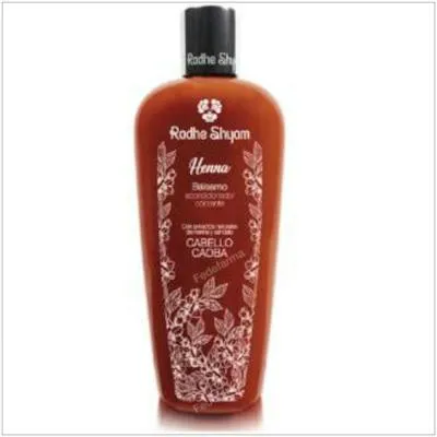 Baume après-shampooing henné couleur acajou 400 ml, Radhe Shyam