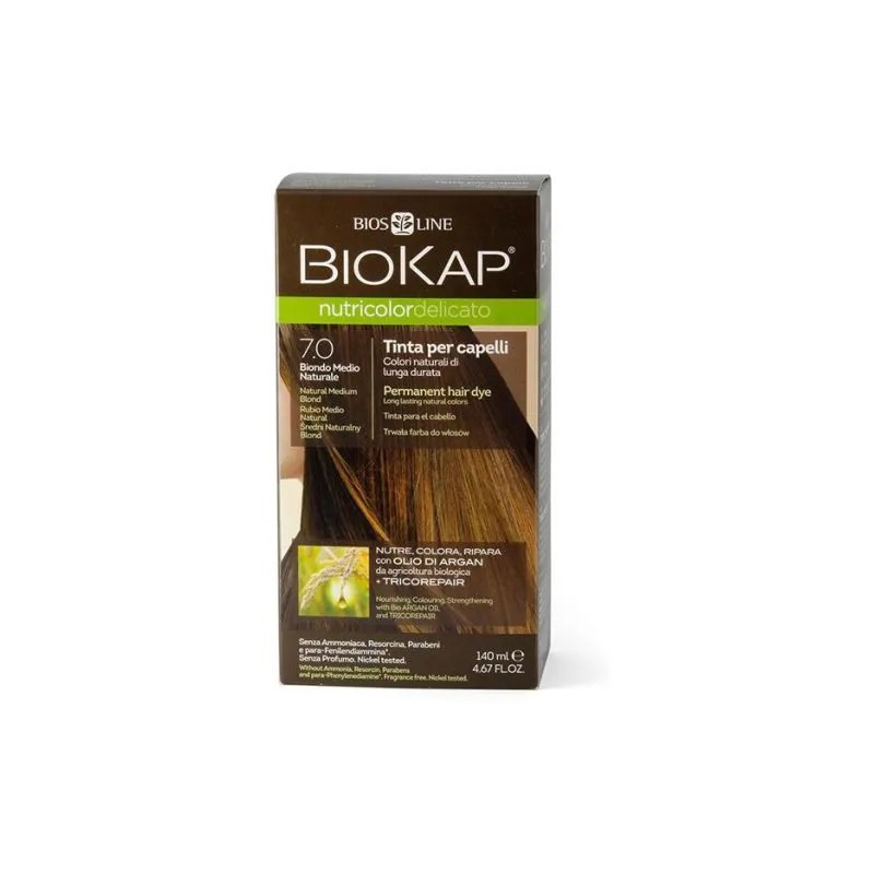 Delicato 7.0 natuurlijk middenblond 140 ml, Biokap