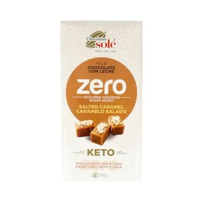 Chocolate con leche caramelo salado y stevia 100 g, Chocolates Sole