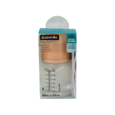 Biberão zero antic b/larga sili fluxo adap 180 ml, Suavinex