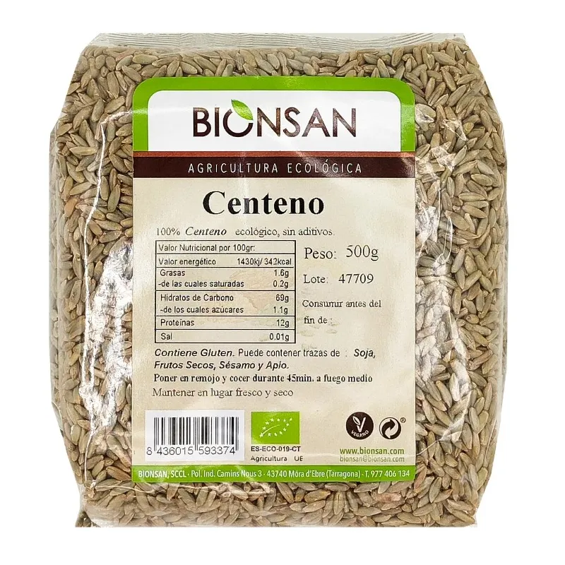 Centeno grano BIO 500 g, Bionsan