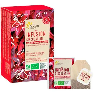 Infusión circulacion 20 bolsitas de té de 1,5 g, Fleurance Nature
