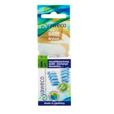 Recambios cepillo dent. cabezal nylon soft 4 uds., Yaweco