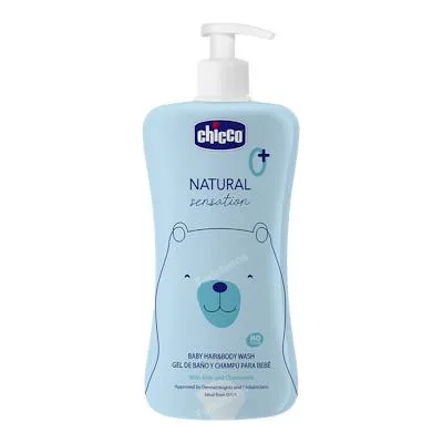 Natural sensation gel/shampoo zonder tranen +0 M 500 ml, Chicco