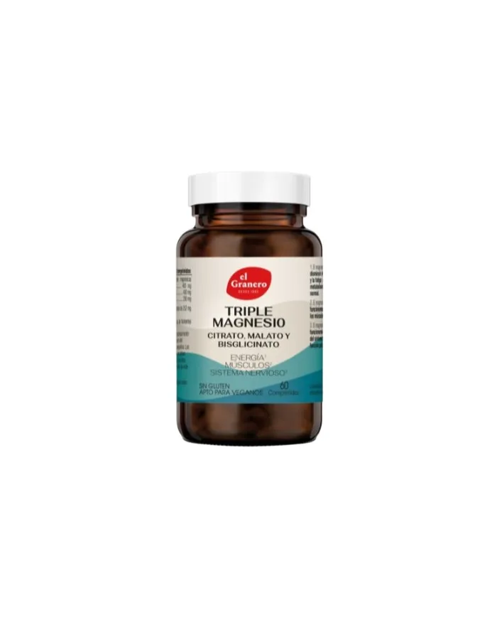 Triplo magnésio 60 cápsulas, El Granero