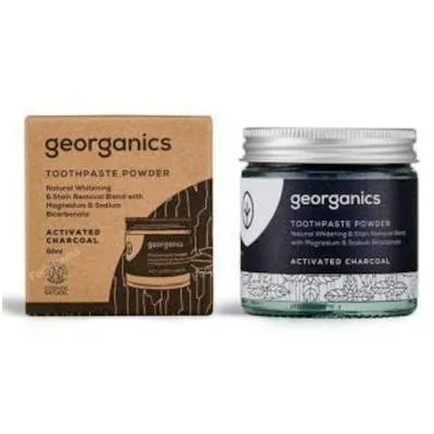 Dentífrico mineral carbón activado polvo 60 ml, Georganics