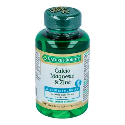 Calcio magnesio y zinc 100 comprimidos, Nature´s Bounty