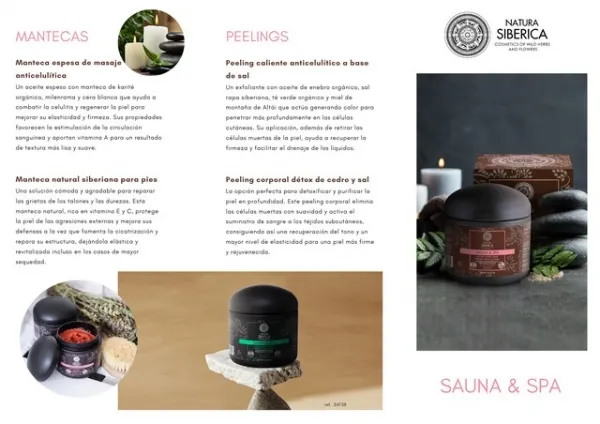 Folleto sauna & spa, Natura Siberica