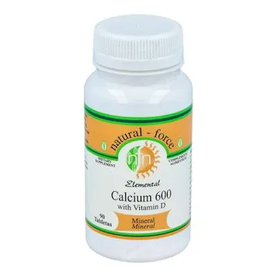 Calcio 600mg.+VITAMINA D 90 comprimidos, Nutri-force