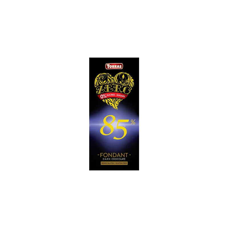 85% cocoa chocolate zero sugar 100 g, Torras
