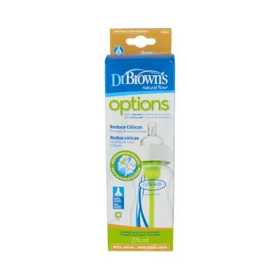 Biberão options b/larga sili redon +3 ml 270 ml, Dr. Brown´s