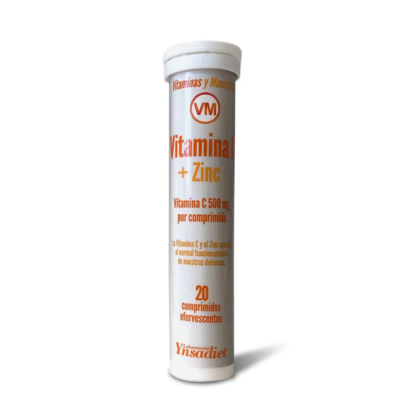 Vitamina C + zinc 20 comprimidos efervescentes, Ynsadiet