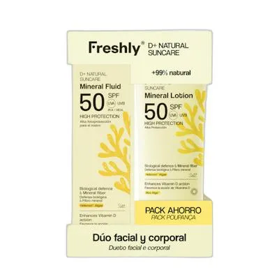 Duo D+ natural suncare, Freshly Cosmetics