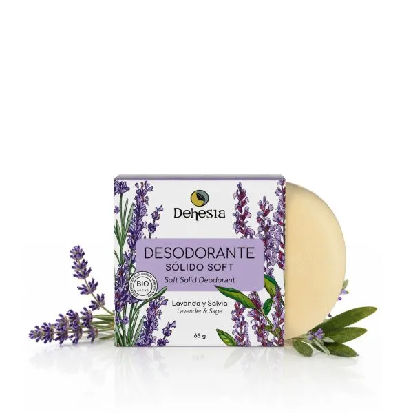 Desodorante solido soft con lavanda-salvia BIO 65 g, Dehesia