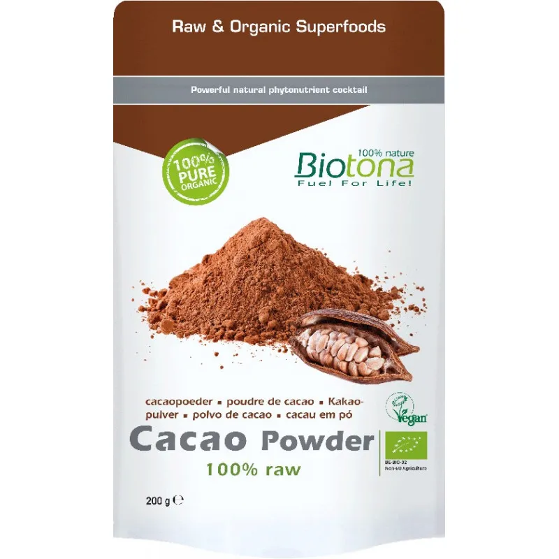 Cacao polvo BIO 200 g, Biotona