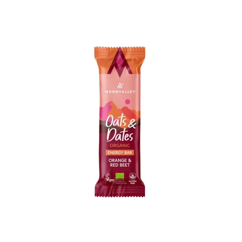 Barritas energeticas avena datil naranja remolacha, Moonvalley