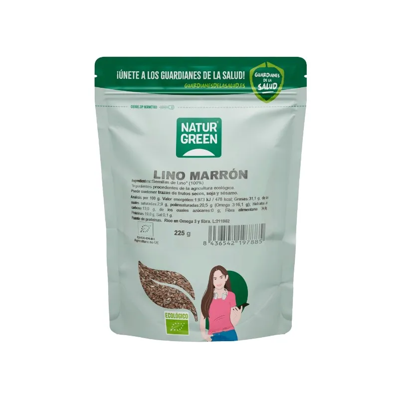 Lino marron sin gluten naturgreen BIO 225 g, Natur Green