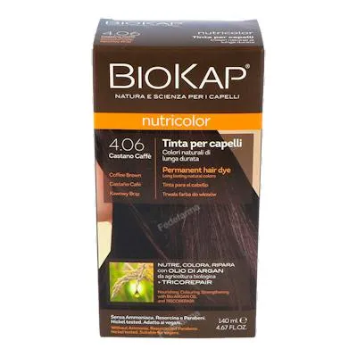 Tinte coffe brown dye castaño café ·4.06 140 ml, Biokap