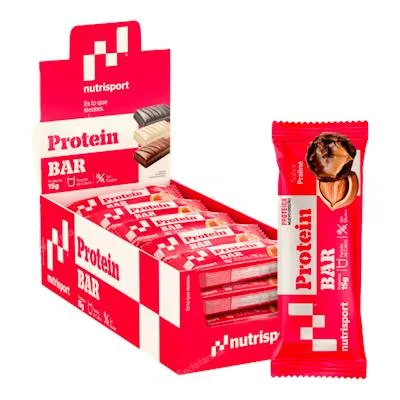 Barrita proteica avellana-praline 24 uds., Nutrisport