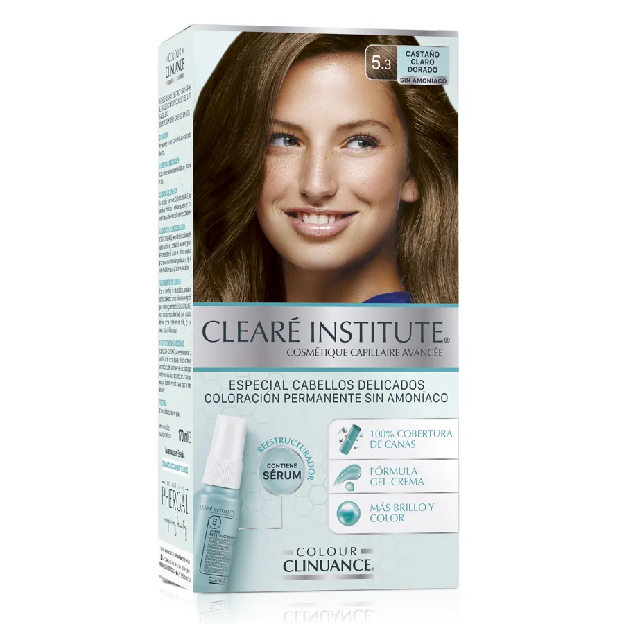 Colour clinuance 5.3 castaño claro dorado delicado, Cleare Institute