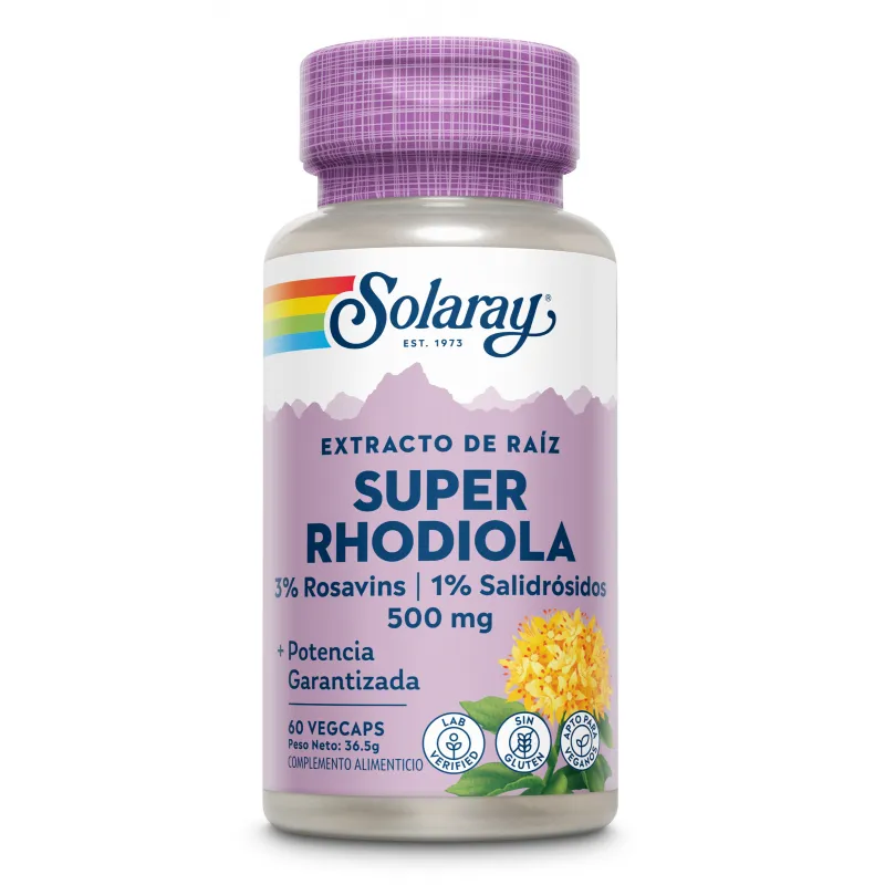 Super rhodiola 60 cápsulas vegetales, Solaray